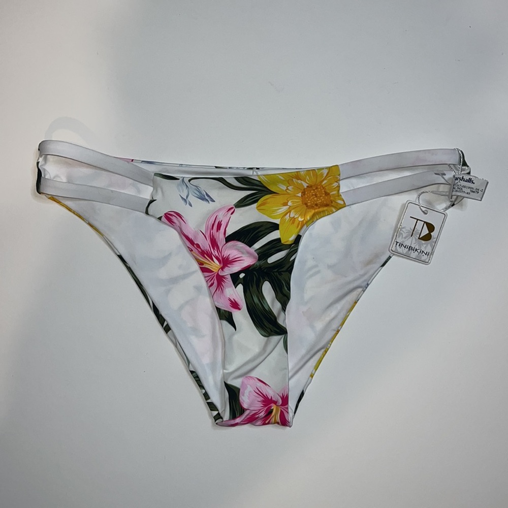 TiniBikini Floral Bikini Bottoms, size Large